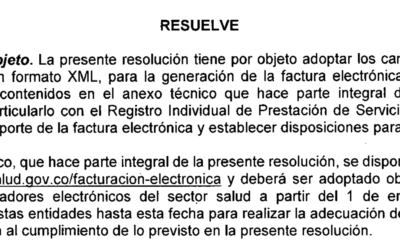 Resolución 510 del 30 de Marzo 2022 Facturación Electrónica Sector Salud